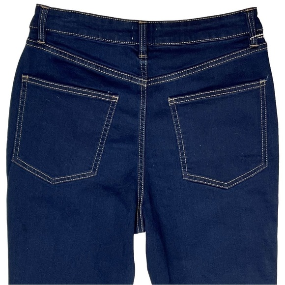 WEWOREWHAT THE DANIELLE HIGH RISE VINTAGE STRAIGHT DANI BLUE BLACK DENIM JEANS - Picture 9 of 16